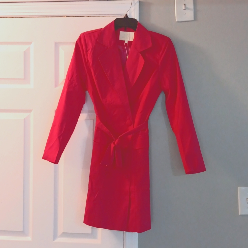 Fuchsia Pink trench jacket, size small brand new with tags.